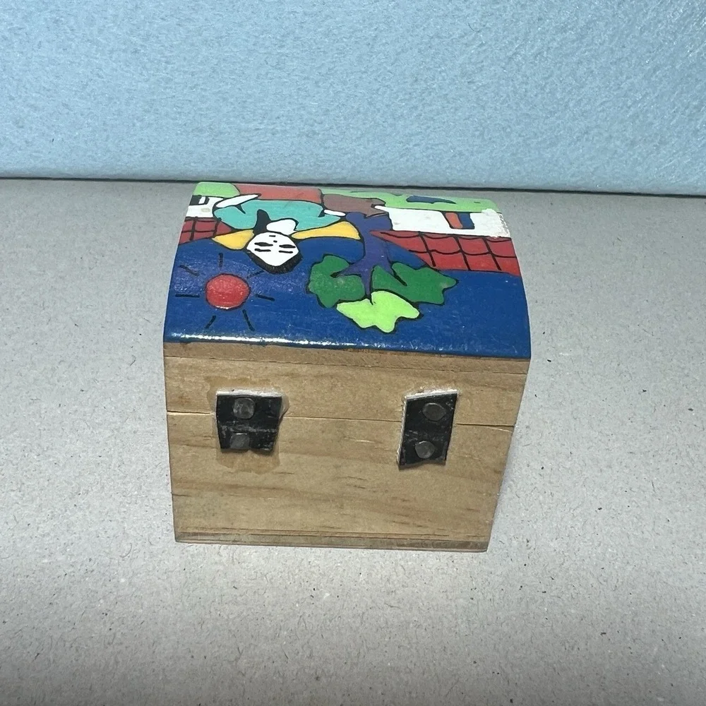 Vintage Nesting La Palma El Salvador Handmade & Painted Wooden boxes